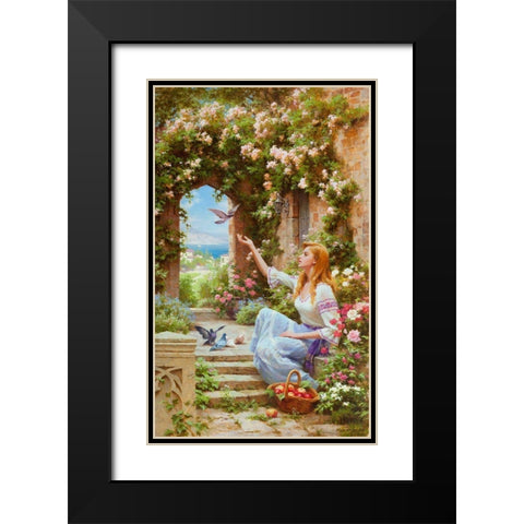 Good day Black Modern Wood Framed Art Print with Double Matting by Kovalev, Vladimir