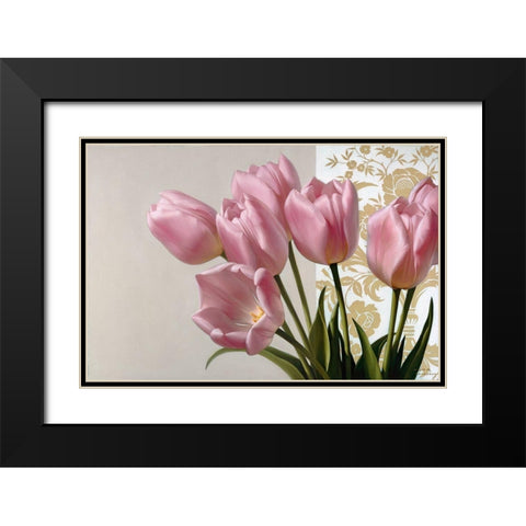 Gentle wishes Black Modern Wood Framed Art Print with Double Matting by Levashov, Igor