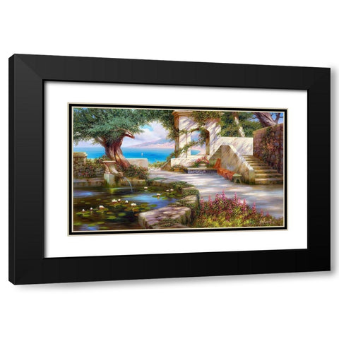 Southern landscape Black Modern Wood Framed Art Print with Double Matting by Milyukov, Alexey