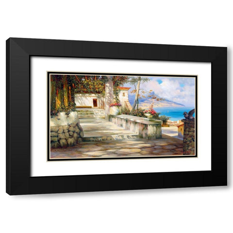 Italian landscape Black Modern Wood Framed Art Print with Double Matting by Milyukov, Alexey