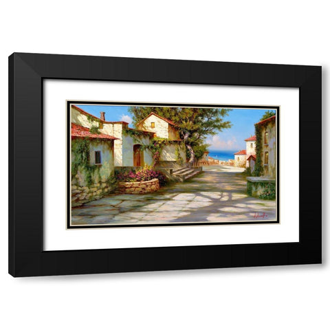 Road to the sea Black Modern Wood Framed Art Print with Double Matting by Milyukov, Alexey