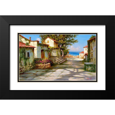 Road to the sea Black Modern Wood Framed Art Print with Double Matting by Milyukov, Alexey
