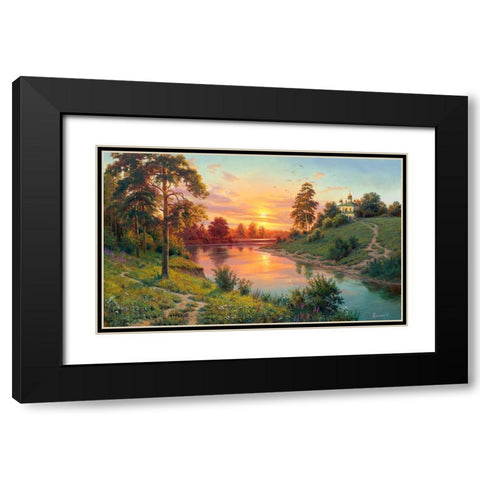 Silence  Black Modern Wood Framed Art Print with Double Matting by Prishchepa, Igor