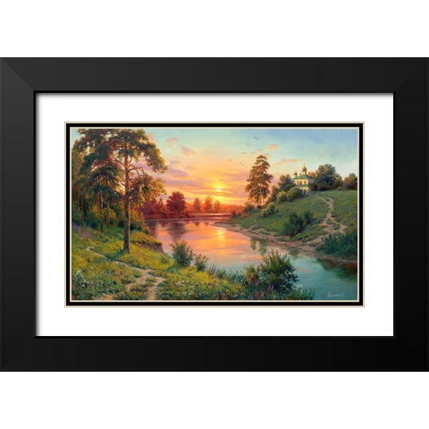Silence  Black Modern Wood Framed Art Print with Double Matting by Prishchepa, Igor