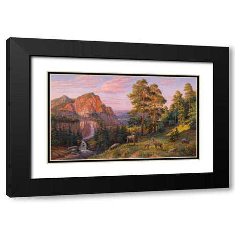 In the meadow Black Modern Wood Framed Art Print with Double Matting by Potapov, Vitaly