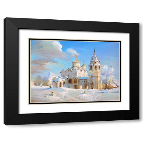 Suzdal. Pokrovsky Cathedral Black Modern Wood Framed Art Print with Double Matting by Romanov, Roman