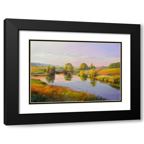 Lets take some rest Black Modern Wood Framed Art Print with Double Matting by Romanov, Roman
