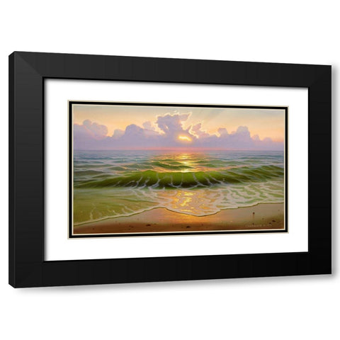 Mysterious sunset Black Modern Wood Framed Art Print with Double Matting by Stepanov, Alexander