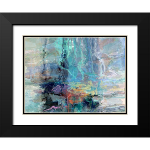 Scatter II Black Modern Wood Framed Art Print with Double Matting by Tienhaara, Michael