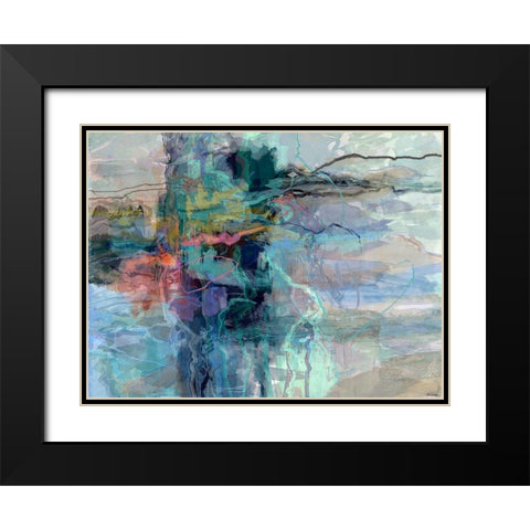 Scatter III Black Modern Wood Framed Art Print with Double Matting by Tienhaara, Michael