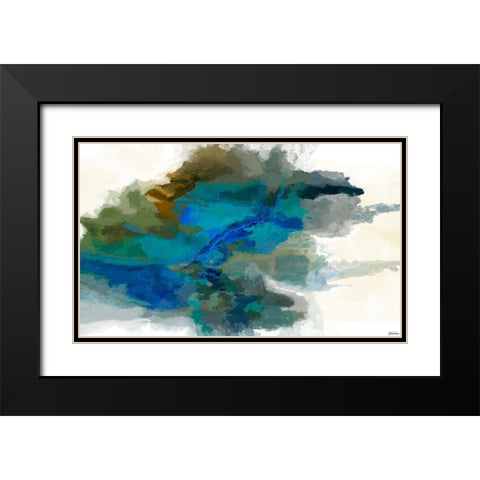 Craters I Black Modern Wood Framed Art Print with Double Matting by Tienhaara, Michael