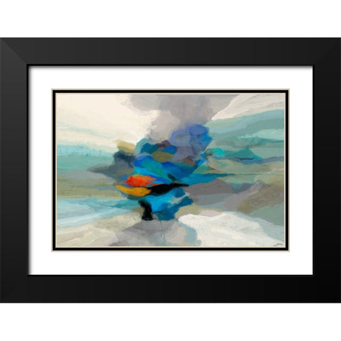 Cumulus II Black Modern Wood Framed Art Print with Double Matting by Tienhaara, Michael