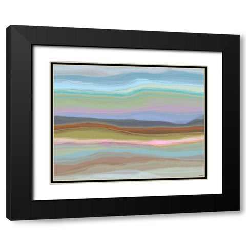 Contours VII Black Modern Wood Framed Art Print with Double Matting by Tienhaara, Michael