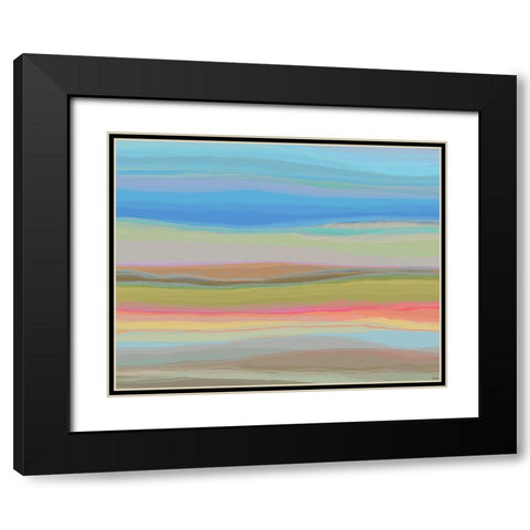 Contours VIII Black Modern Wood Framed Art Print with Double Matting by Tienhaara, Michael