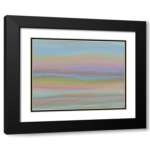 Contours X Black Modern Wood Framed Art Print with Double Matting by Tienhaara, Michael