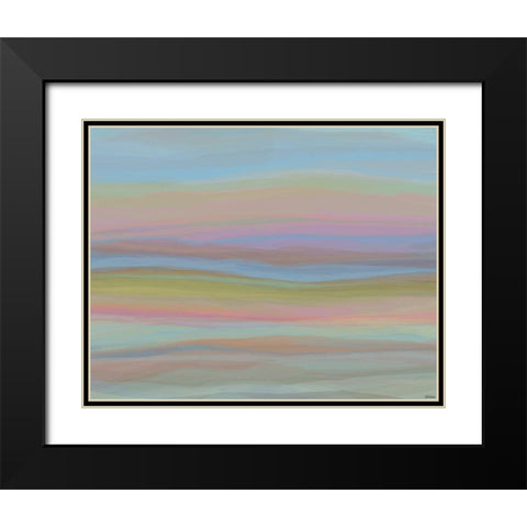 Contours X Black Modern Wood Framed Art Print with Double Matting by Tienhaara, Michael