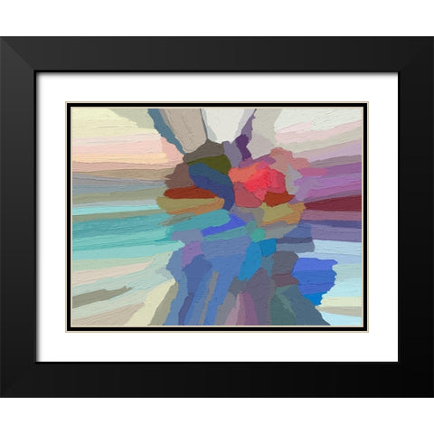 Pulsations II Black Modern Wood Framed Art Print with Double Matting by Tienhaara, Michael