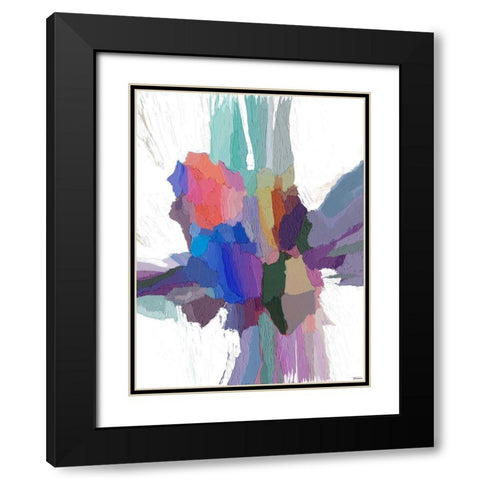 Pulsations III Black Modern Wood Framed Art Print with Double Matting by Tienhaara, Michael