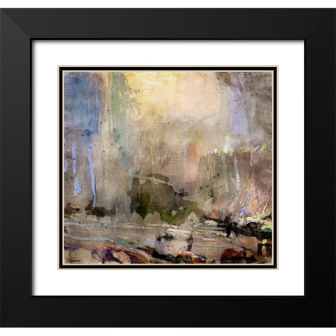 Musings II WC V I Black Modern Wood Framed Art Print with Double Matting by Tienhaara, Michael
