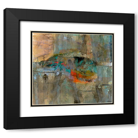 Reflective I Black Modern Wood Framed Art Print with Double Matting by Tienhaara, Michael
