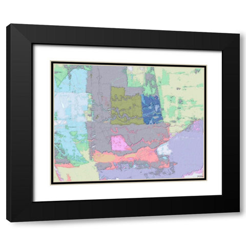 Sherbert I V 1 Black Modern Wood Framed Art Print with Double Matting by Tienhaara, Michael