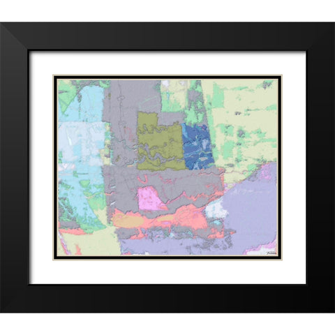 Sherbert I V 1 Black Modern Wood Framed Art Print with Double Matting by Tienhaara, Michael
