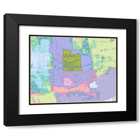 Sherbert I V 5 Black Modern Wood Framed Art Print with Double Matting by Tienhaara, Michael