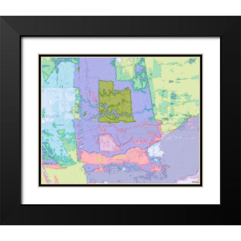 Sherbert I V 5 Black Modern Wood Framed Art Print with Double Matting by Tienhaara, Michael