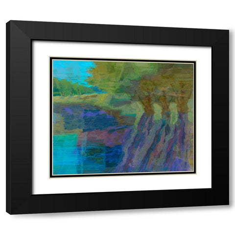 Autumn Song III Black Modern Wood Framed Art Print with Double Matting by Tienhaara, Michael