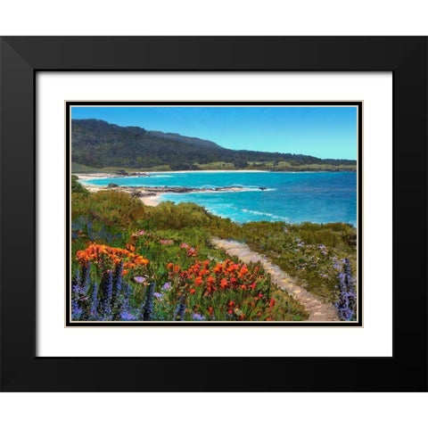 Coastal Inlet I Black Modern Wood Framed Art Print with Double Matting by Tienhaara, Michael