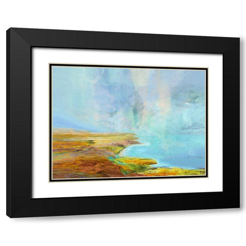 Ocean Cliffs I Black Modern Wood Framed Art Print with Double Matting by Tienhaara, Michael