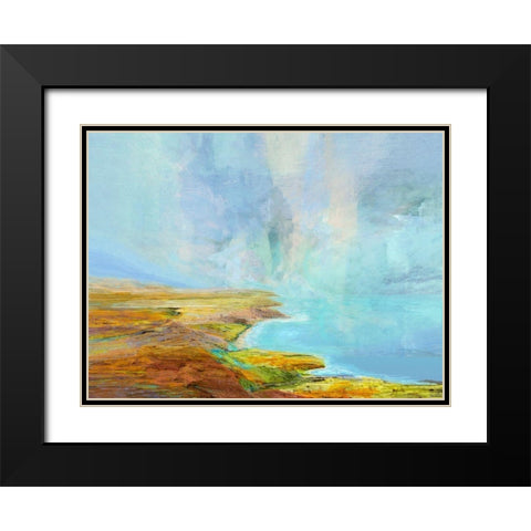 Ocean Cliffs I Black Modern Wood Framed Art Print with Double Matting by Tienhaara, Michael