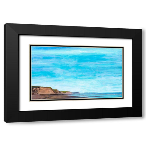 Ocean Cliffs II Black Modern Wood Framed Art Print with Double Matting by Tienhaara, Michael
