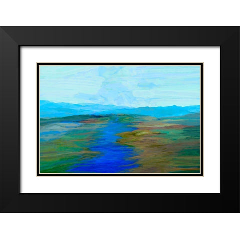 Endless Vista I Black Modern Wood Framed Art Print with Double Matting by Tienhaara, Michael