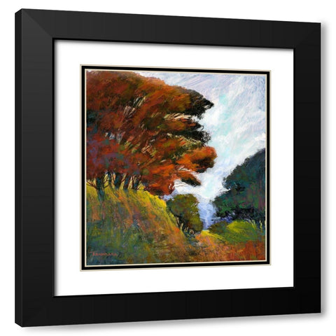 Falls Romance III Black Modern Wood Framed Art Print with Double Matting by Tienhaara, Michael
