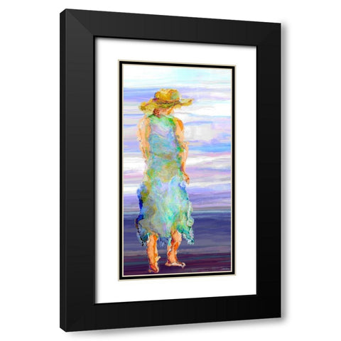 Female Standing II Black Modern Wood Framed Art Print with Double Matting by Tienhaara, Michael