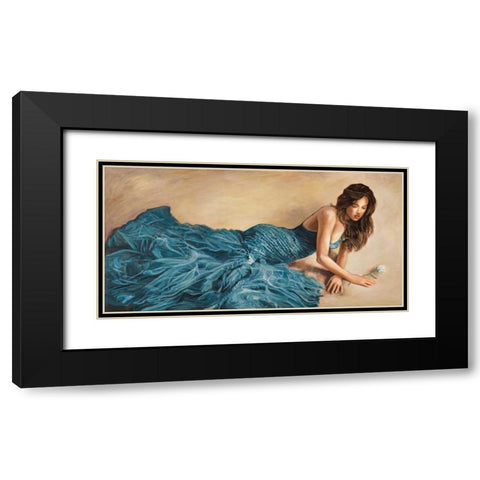 Donna in blu Black Modern Wood Framed Art Print with Double Matting by Bassetti, Andrea
