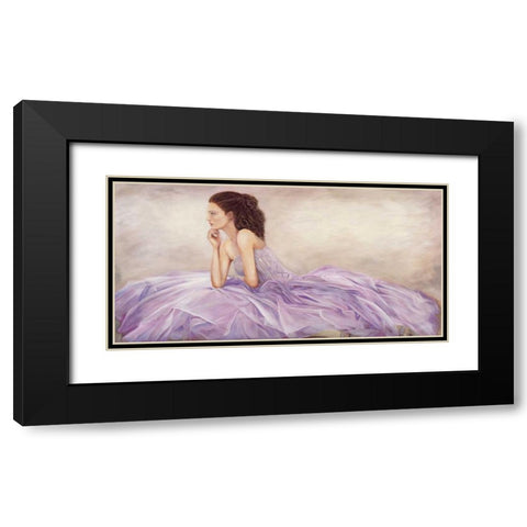 Donna in rosa Black Modern Wood Framed Art Print with Double Matting by Bassetti, Andrea