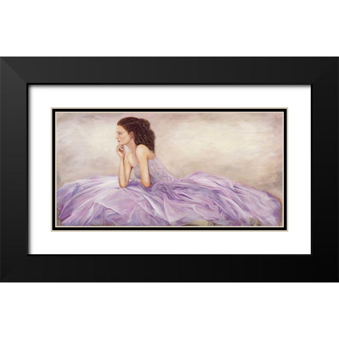 Donna in rosa Black Modern Wood Framed Art Print with Double Matting by Bassetti, Andrea