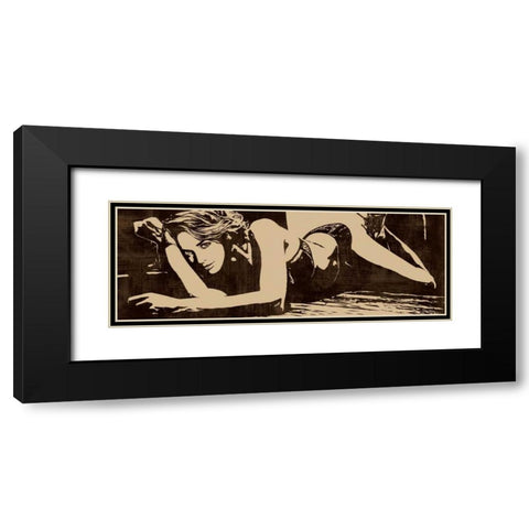 Strike a  Pose Black Modern Wood Framed Art Print with Double Matting by Cooper, Andrew