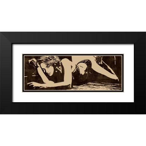Strike a  Pose Black Modern Wood Framed Art Print with Double Matting by Cooper, Andrew
