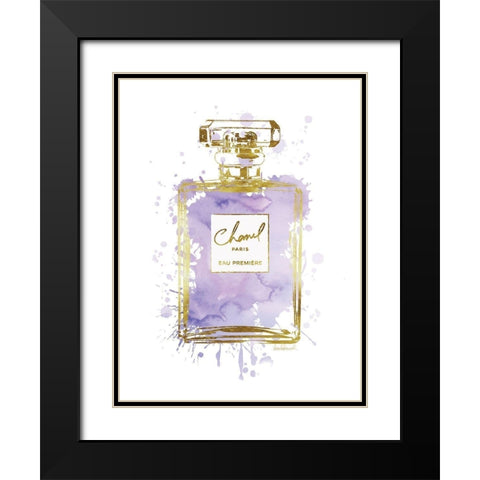 Perfume Bottle Purple Black Modern Wood Framed Art Print with Double Matting by Greenwood, Amanda