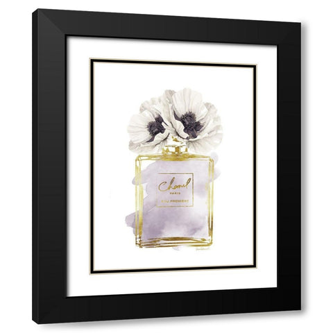 Perfume Bottle Bouquet II Black Modern Wood Framed Art Print with Double Matting by Greenwood, Amanda