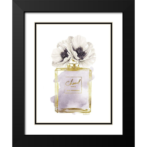 Perfume Bottle Bouquet II Black Modern Wood Framed Art Print with Double Matting by Greenwood, Amanda