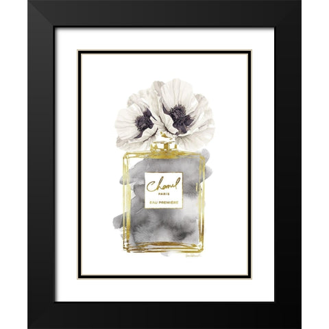 Perfume Bottle Bouquet III Black Modern Wood Framed Art Print with Double Matting by Greenwood, Amanda