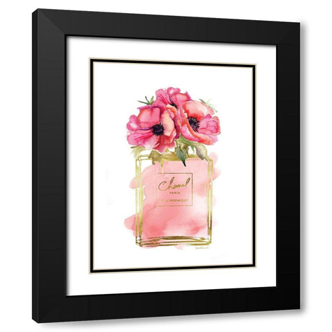 Perfume Bottle Bouquet IV Black Modern Wood Framed Art Print with Double Matting by Greenwood, Amanda
