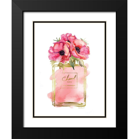 Perfume Bottle Bouquet IV Black Modern Wood Framed Art Print with Double Matting by Greenwood, Amanda