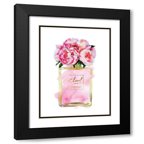 Perfume Bottle Bouquet V Black Modern Wood Framed Art Print with Double Matting by Greenwood, Amanda
