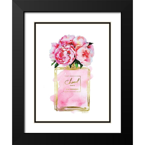 Perfume Bottle Bouquet V Black Modern Wood Framed Art Print with Double Matting by Greenwood, Amanda