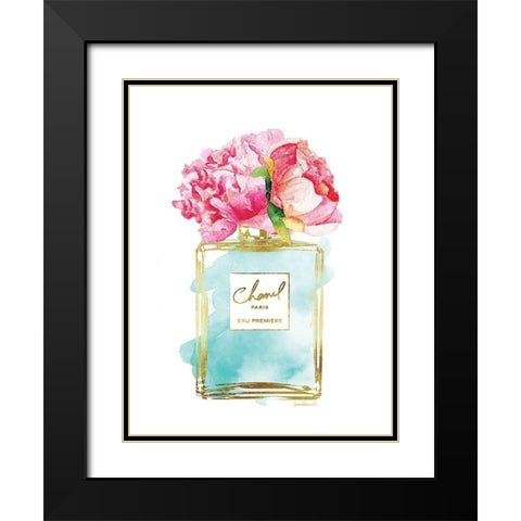 Perfume Bottle Bouquet VII Black Modern Wood Framed Art Print with Double Matting by Greenwood, Amanda